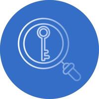 Key Flat Bubble Icon vector