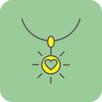 NECLACE Filled Yellow Icon vector