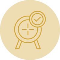 Target Line Yellow Circle Icon vector