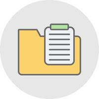 Folder Line Filled Light Icon vector