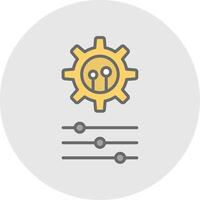 Settings Line Filled Light Icon vector