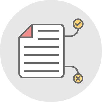 Tareas línea lleno ligero icono vector