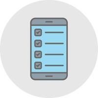 Smartphone Line Filled Light Icon vector