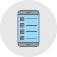 Smartphone Line Filled Light Icon vector