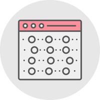Recognition Line Filled Light Icon vector