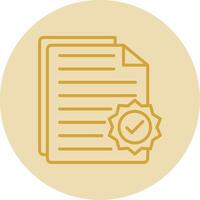 Document Line Yellow Circle Icon vector