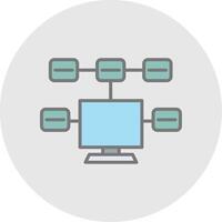 Tasks Line Filled Light Icon vector