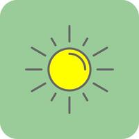 Sun Filled Yellow Icon vector