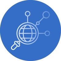 Networking Flat Bubble Icon vector