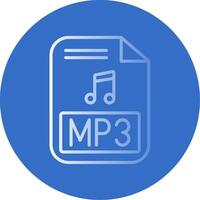 Mp3 Flat Bubble Icon vector