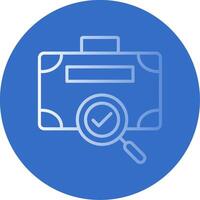 Suitcase Flat Bubble Icon vector