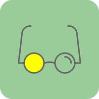 Reading Glasses Filled Yellow Icon vector