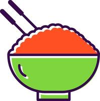 Chinese Food filled Design Icon vector