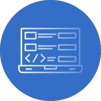 Coding Flat Bubble Icon vector