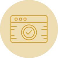 Web Browser Line Yellow Circle Icon vector