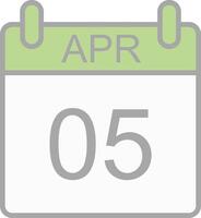 April Line Filled Light Icon vector