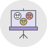 Emotional Line Filled Light Icon vector