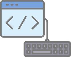 Web Development Line Filled Light Icon vector