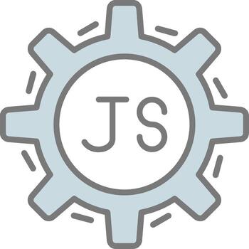 javascript línea lleno ligero icono vector