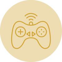 Controller Line Yellow Circle Icon vector