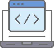 Web Development Line Filled Light Icon vector