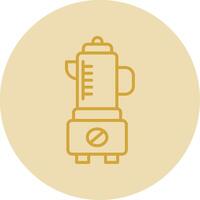 Blender Line Yellow Circle Icon vector