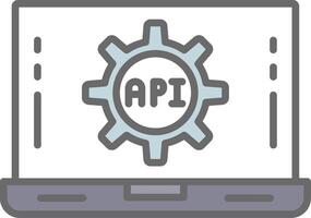 software solicitud línea lleno ligero icono vector