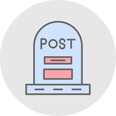 Post Line Filled Light Icon