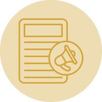 Document Line Yellow Circle Icon vector