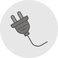 Plug Line Filled Light Icon vector