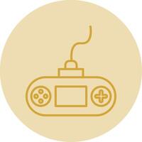 Console Line Yellow Circle Icon vector