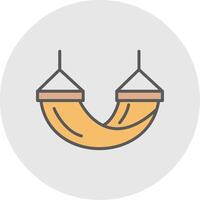 Hammock Line Filled Light Icon vector