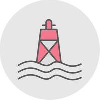 Buoy Line Filled Light Icon vector