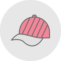 Hat Line Filled Light Icon vector
