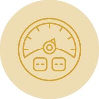 Gauge Line Yellow Circle Icon vector