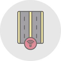 Motorway Line Filled Light Icon vector