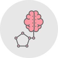 Artificial Intelligence Line Filled Light Icon vector