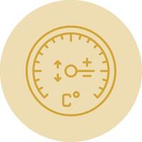 Gauge Line Yellow Circle Icon vector