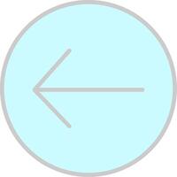 Left Arrow Line Filled Light Icon vector