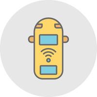 Car Line Filled Light Icon vector