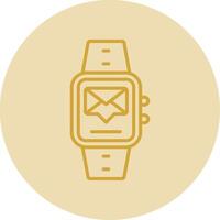 Messages Line Yellow Circle Icon vector