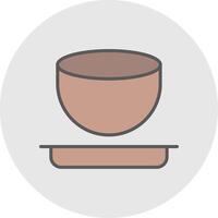 Bowl Line Filled Light Icon vector