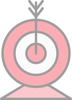 Targeting Line Filled Light Icon vector