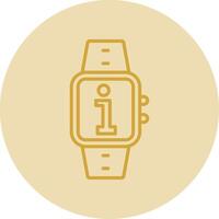 Information Line Yellow Circle Icon vector