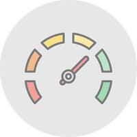 Gauge Line Filled Light Icon vector