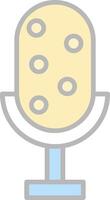 Microphone Line Filled Light Icon vector