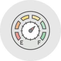 Gauge Line Filled Light Icon vector