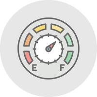 Gauge Line Filled Light Icon vector