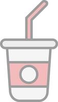 Soft Drink Line Filled Light Icon vector