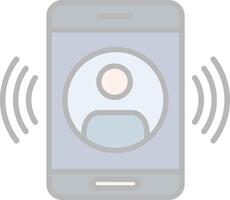 Call Line Filled Light Icon vector